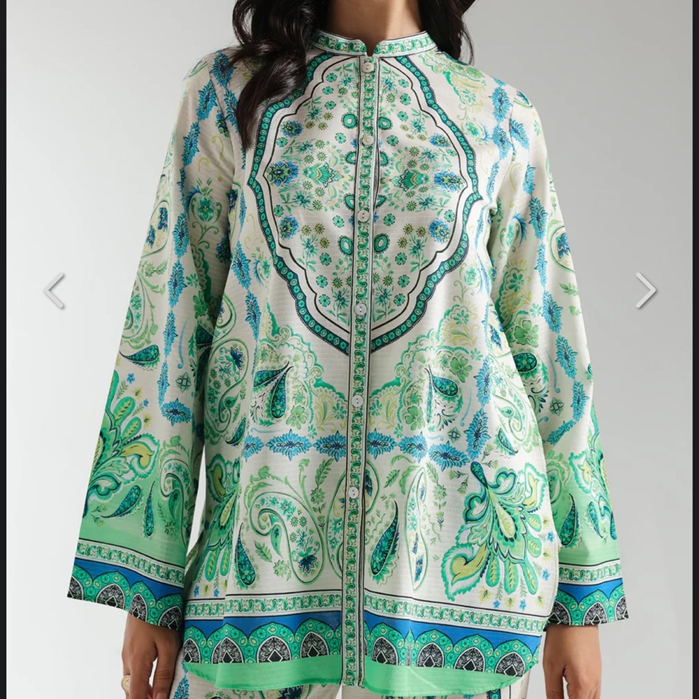 Green and Blue Paisley Jacket